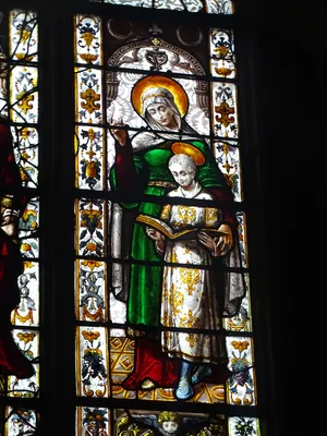 Vitrail Baie 6 - Saintes Mères dans l'Église Notre-Dame-des-Arts de Pont-de-l'Arche