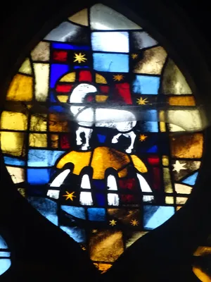 Vitrail Baie 13 - Symbolique de l'eau dans l'Église Notre-Dame-des-Arts de Pont-de-l'Arche
