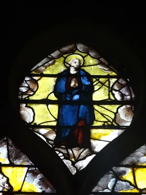 Vitrail Baie 11 - Dormition de la Vierge dans l'Église Notre-Dame-des-Arts de Pont-de-l'Arche