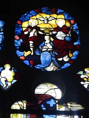 Vitrail Baie 1 Miracle de Théophile dans l'Église Notre-Dame de Louviers