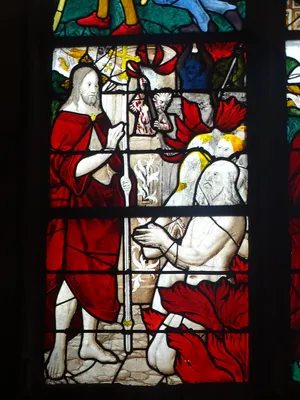Vitrail Baie 16 Résurrection et apparitions du Christ dans l'Église Notre-Dame de Louviers