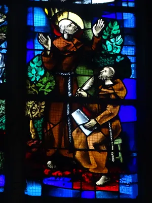 Vitrail Baie 7 - Saint-François d'Assise dans l'Église Notre-Dame-des-Arts de Pont-de-l'Arche