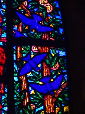 Vitrail Baie 4 - Saint-François-d'Assise dans l'Église Saint-Hélier de Beuzeville