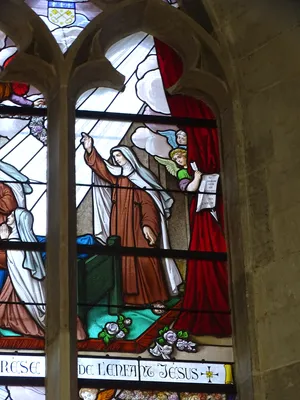 Vitrail Baie 11 : Sainte-Thérèse dans l'Église Saint-Lô de Bourg-Achard
