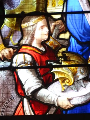 Vitrail Baie 14 : Vie de Clovis dans l'Église Saint-Lô de Bourg-Achard