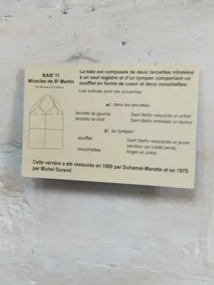 Vitrail baie 11 : Miracles de Saint-Martin dans l'Église Saint-Martin à Nonancourt