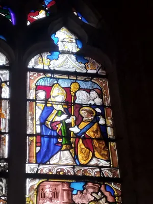 Vitrail Baie 16 : Vie de Saint-Mathurin dans l'Église Saint-Martin à Nonancourt
