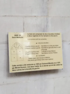 Vitrail Baie 16 : Vie de Saint-Mathurin dans l'Église Saint-Martin à Nonancourt