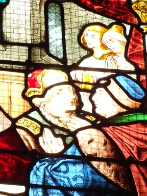 Vitrail Baie 1 : Scène de la vie de Saint-Martin-de-Tours dans l'Église Saint-Martin à Nonancourt