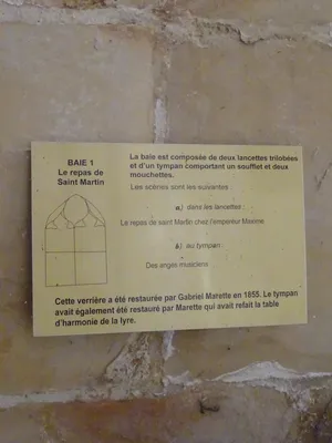 Vitrail Baie 1 : Scène de la vie de Saint-Martin-de-Tours dans l'Église Saint-Martin à Nonancourt