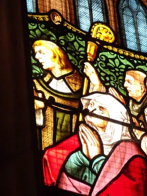 Vitrail Baie 2 : Messe de Saint-Martin dans l'Église Saint-Martin à Nonancourt