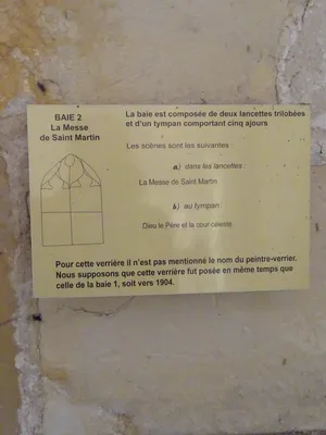 Vitrail Baie 2 : Messe de Saint-Martin dans l'Église Saint-Martin à Nonancourt