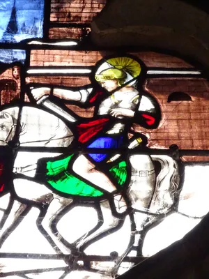 Vitrail Baie 4 : Arrestation de Saint-Portien dans l'Église Saint-Martin à Nonancourt