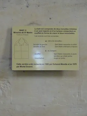 Vitrail baie 11 : Miracles de Saint-Martin dans l'Église Saint-Martin à Nonancourt