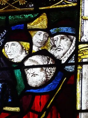 Vitrail baie 13 : Parenté de la Vierge dans l'Église Saint-Martin à Nonancourt