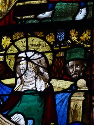 Vitrail baie 13 : Parenté de la Vierge dans l'Église Saint-Martin à Nonancourt