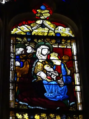 Vitrail baie 13 : Parenté de la Vierge dans l'Église Saint-Martin à Nonancourt