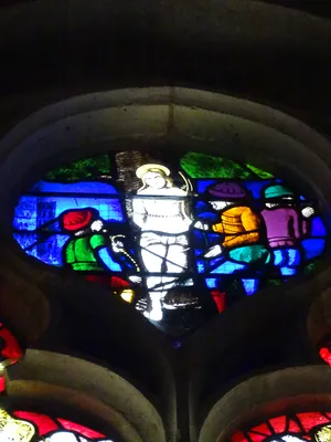 Vitrail baie 13 : Parenté de la Vierge dans l'Église Saint-Martin à Nonancourt