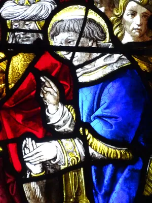 Vitrail Baie 16 : Vie de Saint-Mathurin dans l'Église Saint-Martin à Nonancourt