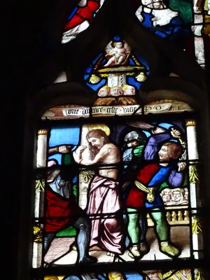 Vitrail Baie 19 : La Passion dans l'Église Saint-Martin à Nonancourt