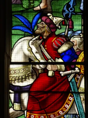 Vitrail Baie 100 : La Crucifixion dans l'Église Saint-Martin à Nonancourt