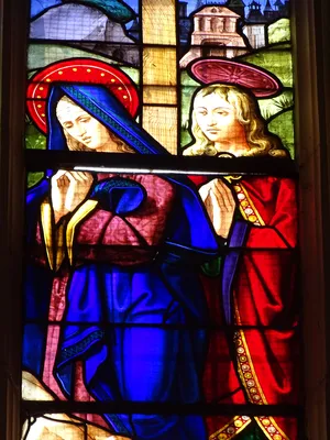 Vitrail Baie 102 : La Déploration du Christ dans l'Église Saint-Martin à Nonancourt