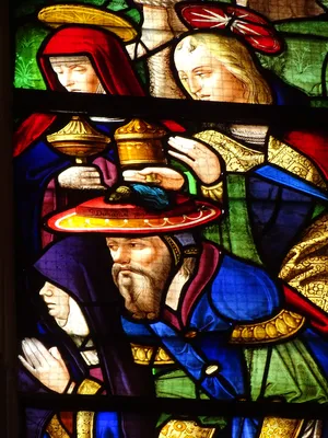 Vitrail Baie 102 : La Déploration du Christ dans l'Église Saint-Martin à Nonancourt