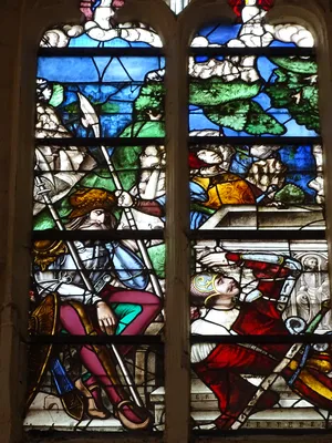 Vitrail Baie 104 : La Résurrection dans l'Église Saint-Martin à Nonancourt