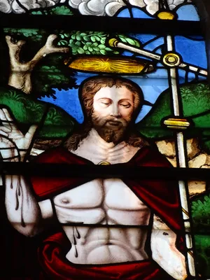 Vitrail Baie 104 : La Résurrection dans l'Église Saint-Martin à Nonancourt