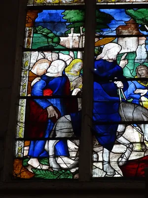 Vitrail Baie 109 : L'Entrée à Jérusalem dans l'Église Saint-Martin à Nonancourt