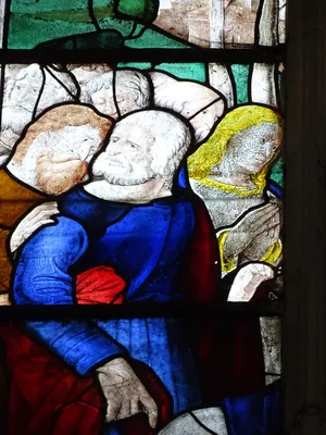 Vitrail Baie 109 : L'Entrée à Jérusalem dans l'Église Saint-Martin à Nonancourt