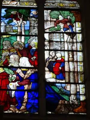 Vitrail Baie 109 : L'Entrée à Jérusalem dans l'Église Saint-Martin à Nonancourt