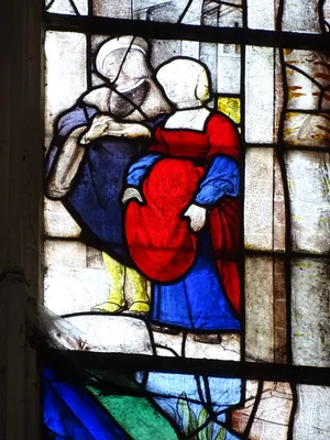 Vitrail Baie 109 : L'Entrée à Jérusalem dans l'Église Saint-Martin à Nonancourt