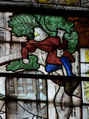 Vitrail Baie 109 : L'Entrée à Jérusalem dans l'Église Saint-Martin à Nonancourt