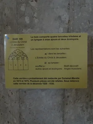 Vitrail Baie 109 : L'Entrée à Jérusalem dans l'Église Saint-Martin à Nonancourt