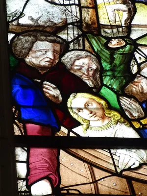Vitrail Baie 110 : La Pêche miraculeuse dans l'Église Saint-Martin à Nonancourt