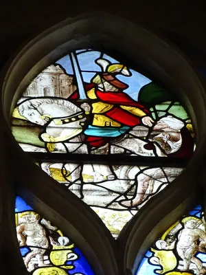 Vitrail Baie 110 : La Pêche miraculeuse dans l'Église Saint-Martin à Nonancourt