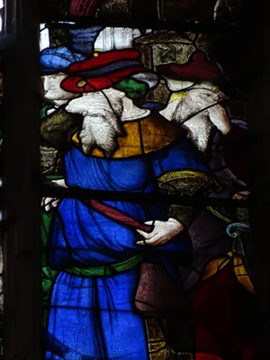 Vitrail Baie 111 : La Résurrection de Lazare dans l'Église Saint-Martin à Nonancourt