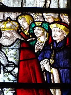 Vitrail Baie 114 : Le Triomphe de l'Eglise dans l'Église Saint-Martin à Nonancourt