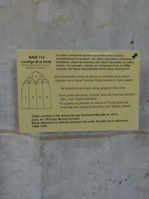 Vitrail Baie 114 : Le Triomphe de l'Eglise dans l'Église Saint-Martin à Nonancourt