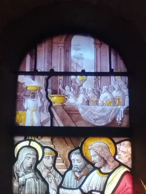 Vitrail Baie 6 : Sacrement de l'Ordre dans l'Église Saint-Ouen à Routot