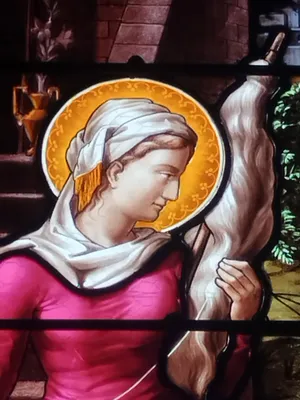 Vitrail Baie 10 : Atelier de Nazareth dans l'Église Saint-Ouen à Routot