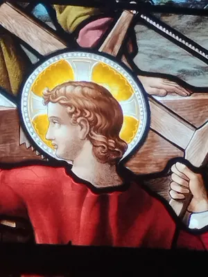 Vitrail Baie 10 : Atelier de Nazareth dans l'Église Saint-Ouen à Routot