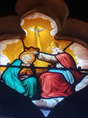 Vitrail Baie 10 : Atelier de Nazareth dans l'Église Saint-Ouen à Routot