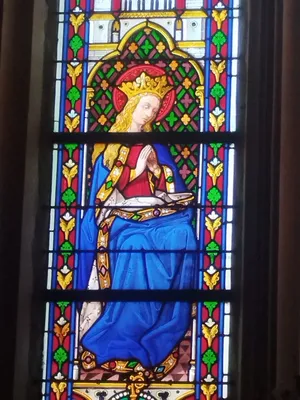 Vitrail Baie 11 : La Vierge - ? - Saint-Joseph dans l'Église Saint-Ouen à Routot