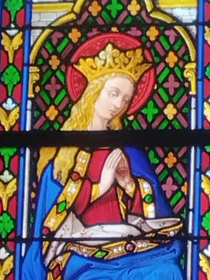 Vitrail Baie 11 : La Vierge - ? - Saint-Joseph dans l'Église Saint-Ouen à Routot