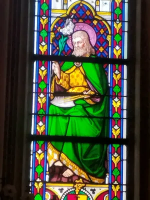 Vitrail Baie 11 : La Vierge - ? - Saint-Joseph dans l'Église Saint-Ouen à Routot