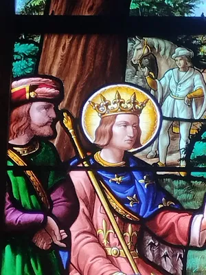 Vitrail Baie 12 : Saint-Louis à Vincennes dans l'Église Saint-Ouen à Routot