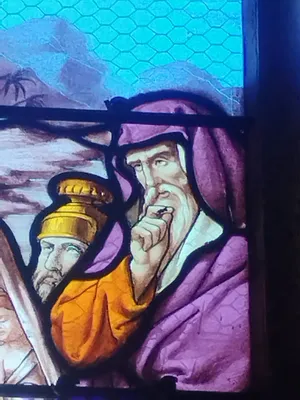 Vitrail Baie 17 : Saint-Jean-Baptiste dans l'Église Saint-Ouen à Routot