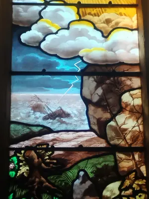 Vitrail Baie 18 : Ange Gardien dans l'Église Saint-Ouen à Routot